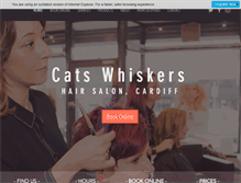 Tablet Screenshot of catswhiskershair.co.uk